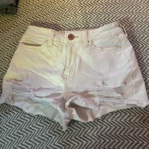 White Jean Shorts